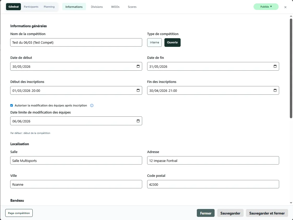 Informations générales en un coup d'œil